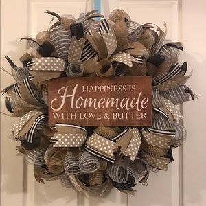 Homemade Country Theme Wreath